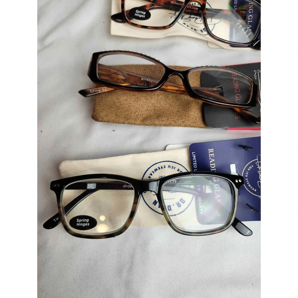 Lot of 6 ICU Eyewear Dr. Dean Wink Reading Glasses & Sunglasses +1.50 +1.75